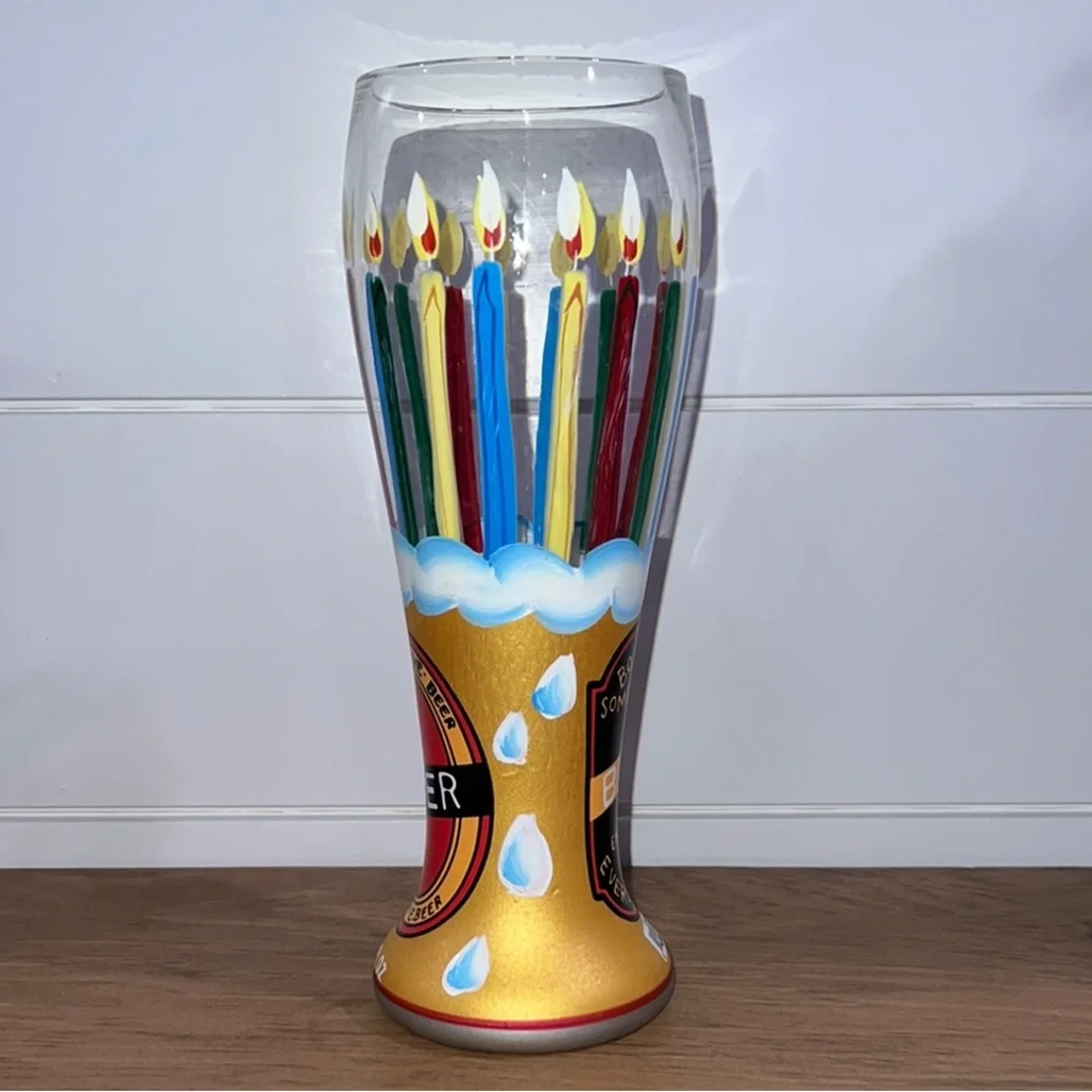 🛍️ 3 for $20 🛍️ - Lolita Hand Painted Pilsner Tall Beer Glass “22 oz - Picture 4 of 7